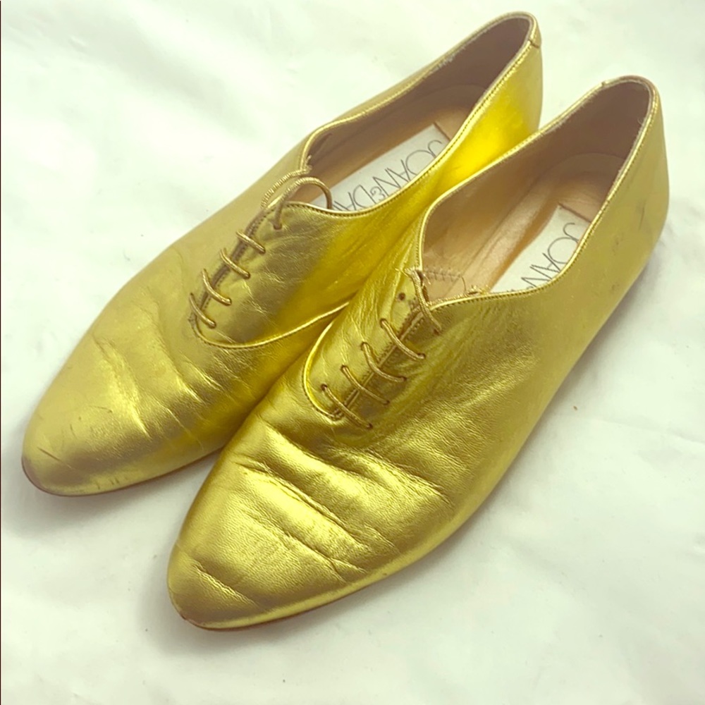 Joan & David Vintage Gold Leather Oxford